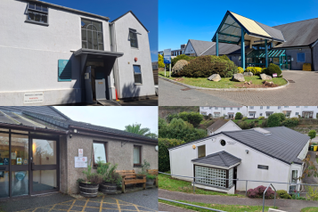 Image of the exterior of four GP surgeries in Cornwall