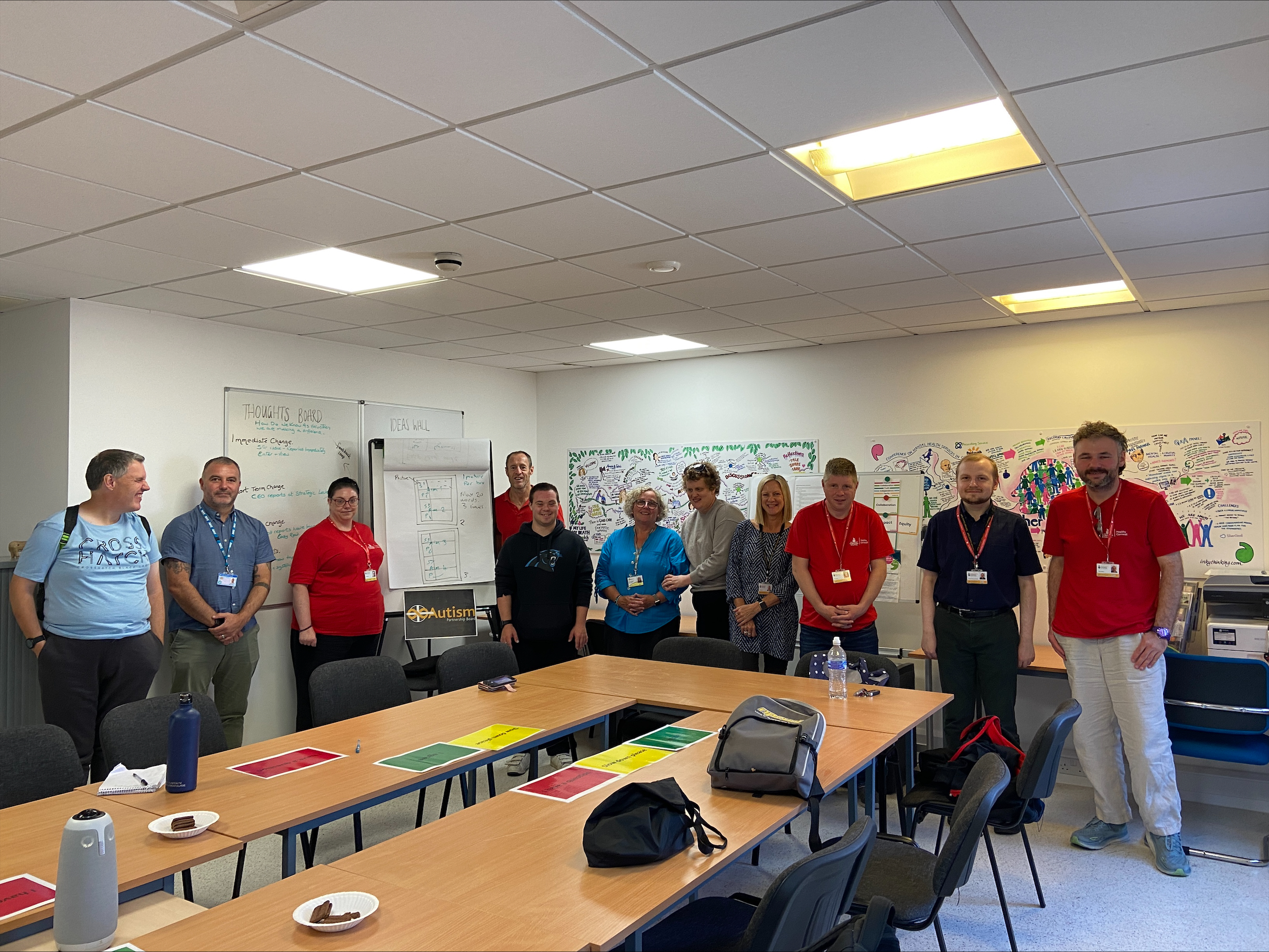 group photo of the people who attended the autism partnership board working group