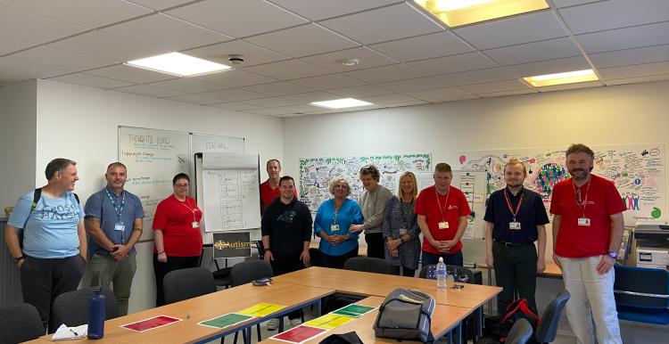 group photo of the people who attended the autism partnership board working group