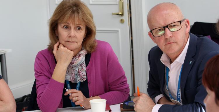 man and woman in business meeting, cornwall