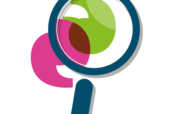 Report graphic, magnifying glass