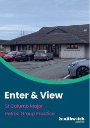 Image of report cover with Petroc Group St Columb surgery photo
