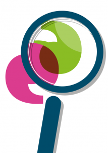 Report graphic, magnifying glass